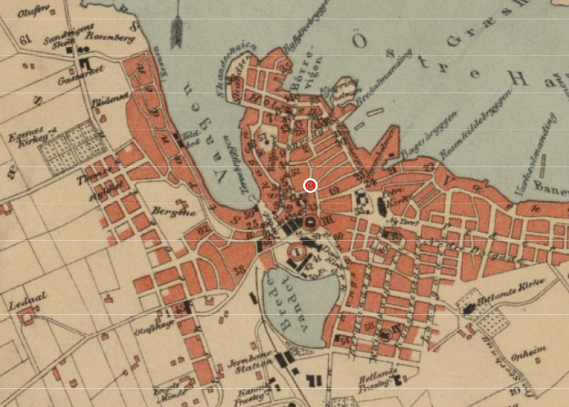 Kart over stavanger i 1882.