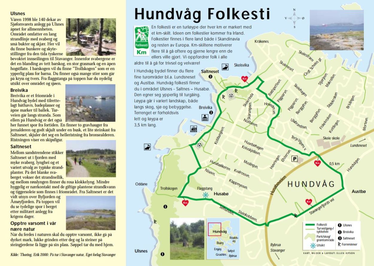 Last ned kart over Hundvåg folkesti