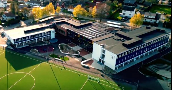 Dronefoto av Tastaveden skole Dronefoto av Tastaveden skole