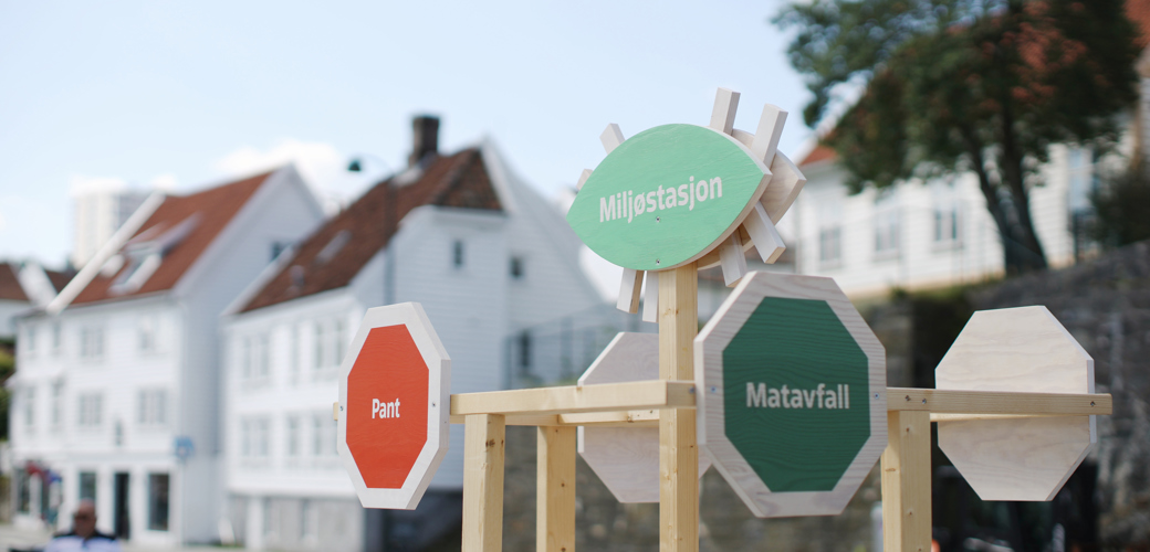 Miljøstasjon satt opp på Gladmat-festivalen.