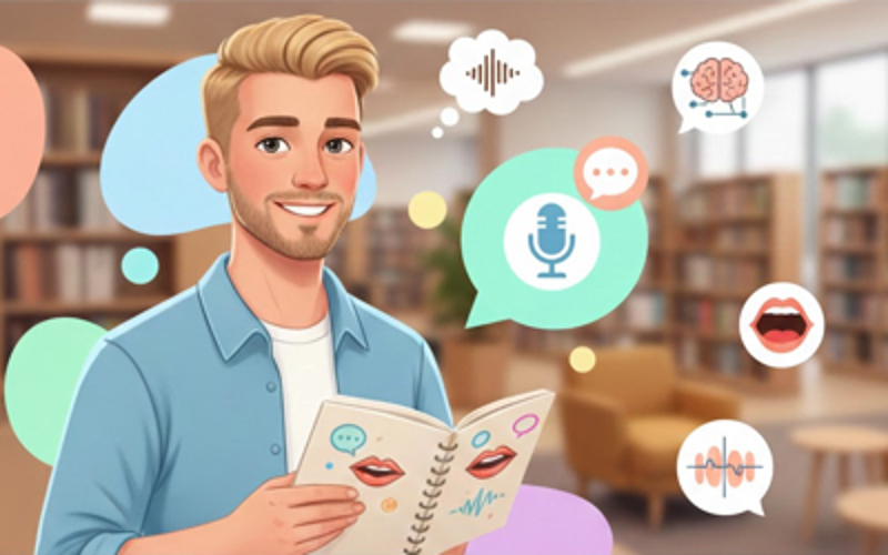 AI-generert illustrasjon av logoped