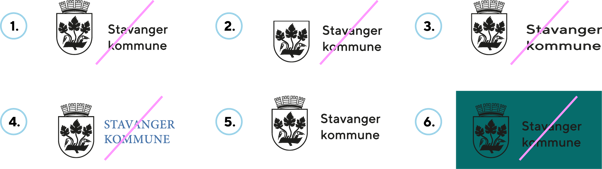 Eksempler på feil bruk av kommunevåpen.