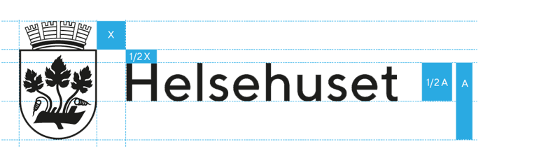 Illustrasjon som viser plasssering av virksomhetsnavnet 