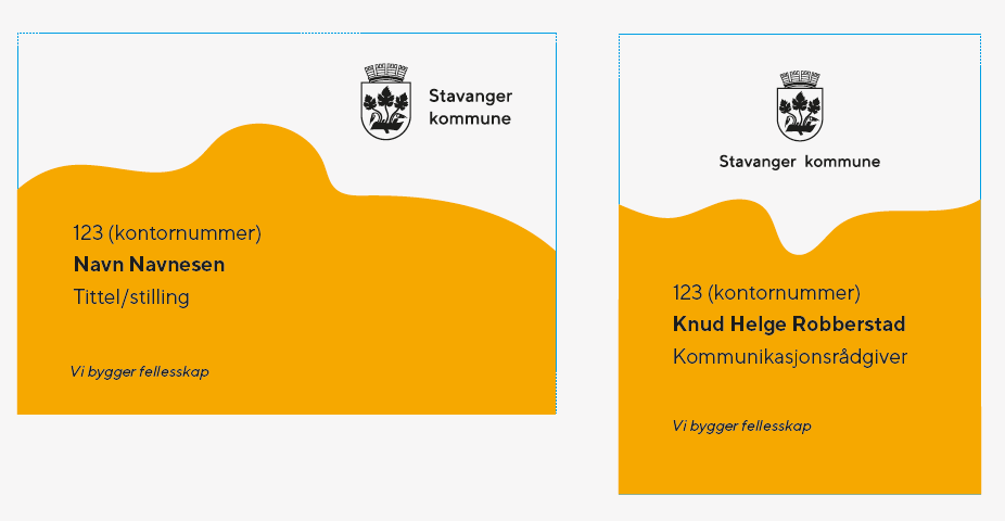 Navneskilt i to formater. Til dører.