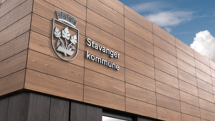 Eksempelbilde skilting fasade bygg Stavanger kommune