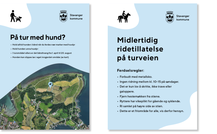 Eksempel på skiltplan - Stavanger kommune
