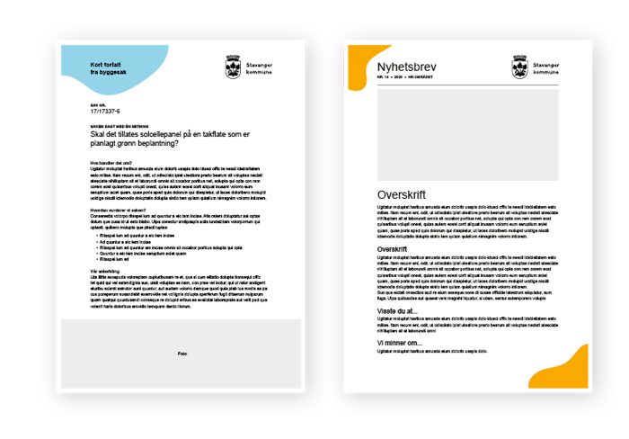 Eksempel på maler - Stavanger kommune