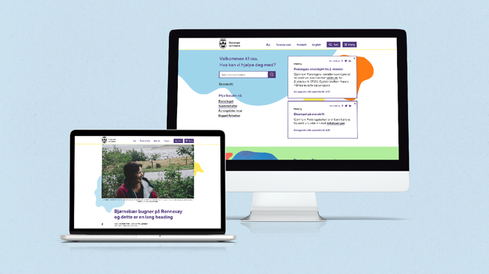 Eksempel webside desktop - Stavanger kommune