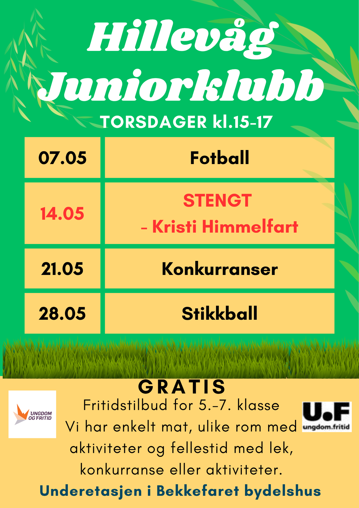 juniorklubb bekkefaret mai 2026