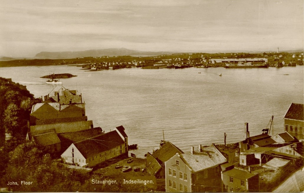 Sandvigå. Stavanger Byarkiv Gammelt postkort med motiv fra Sandvigå