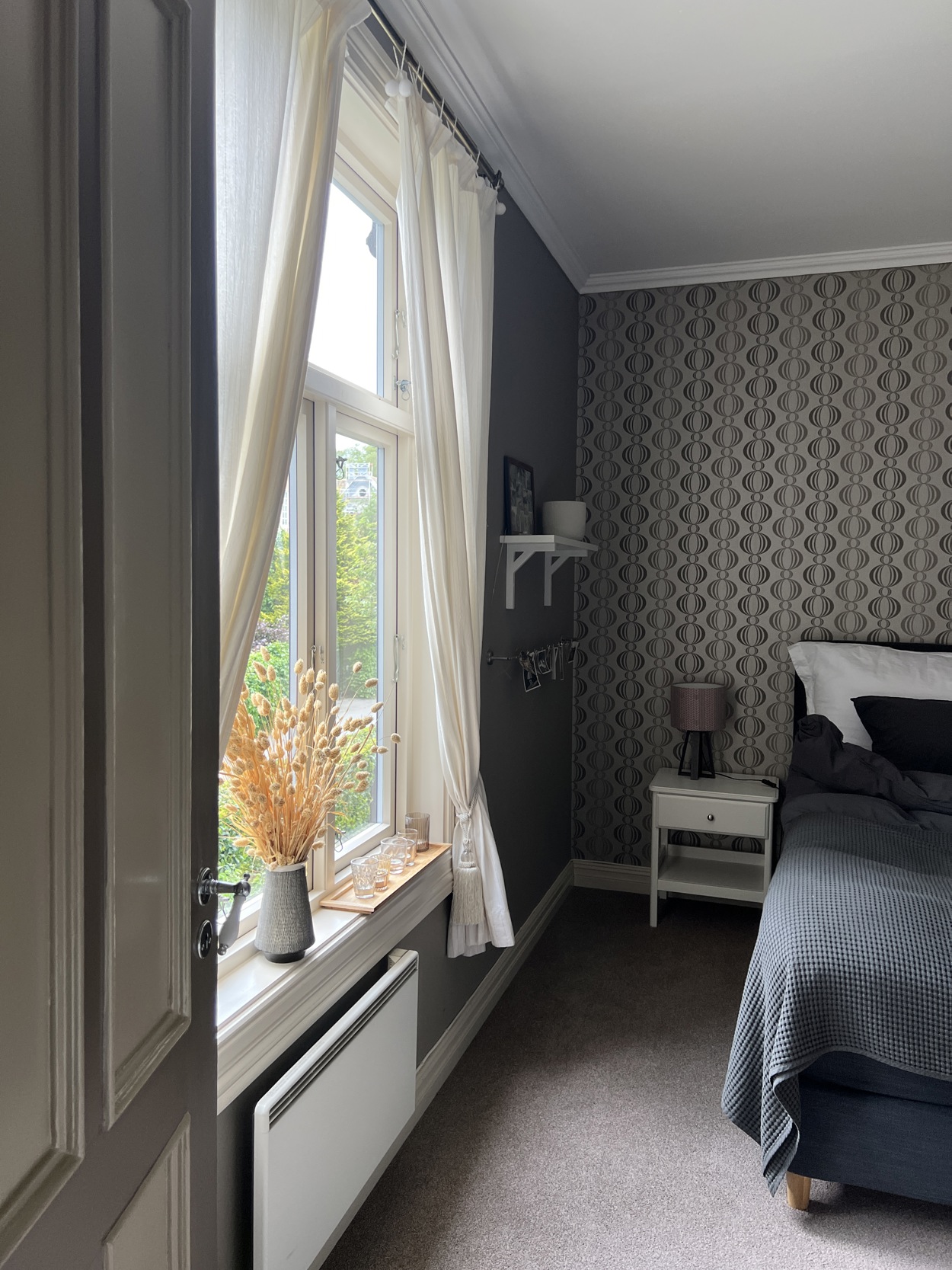 Et av soverommene i Prinsens gate 25.