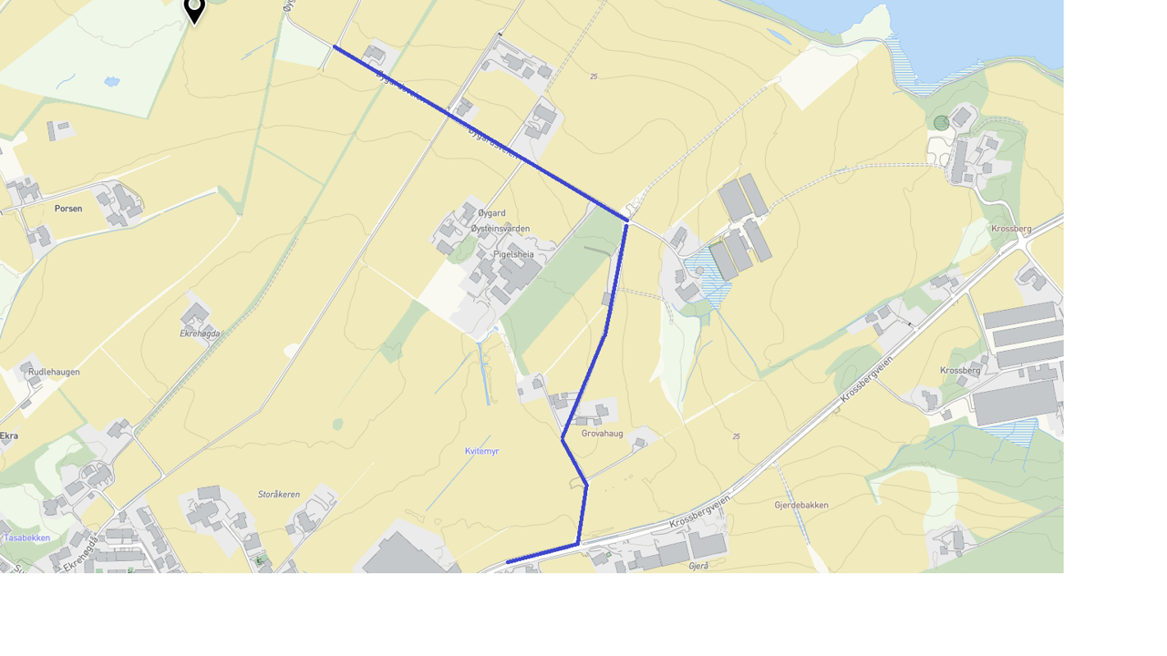Oversikt over lednings trase
