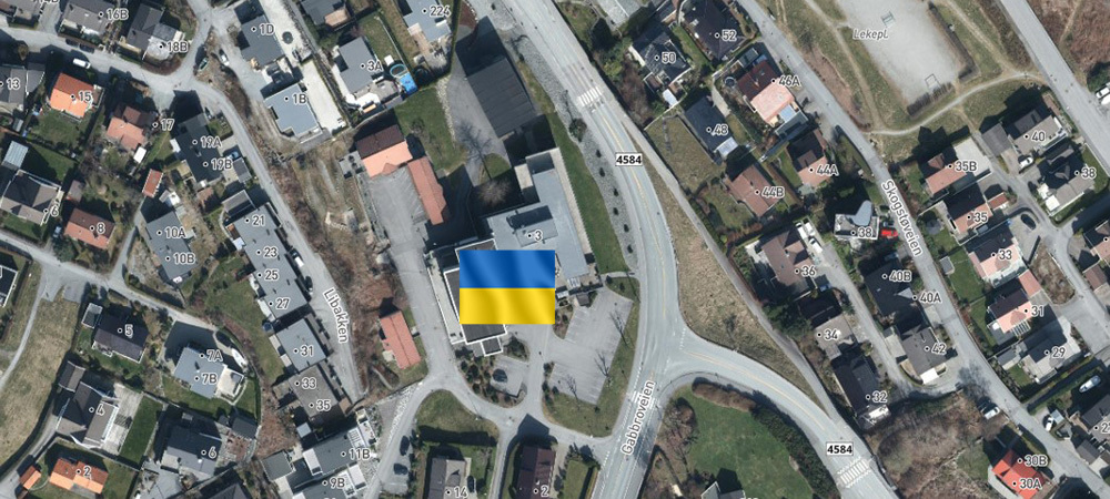 Kart som viser hvor boligene etableres.