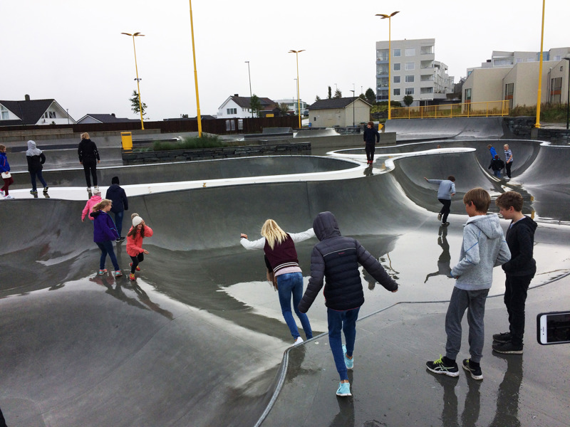 Tasta skatepark. Nominert til Stavanger kommunes byggeskikkpris 2017.