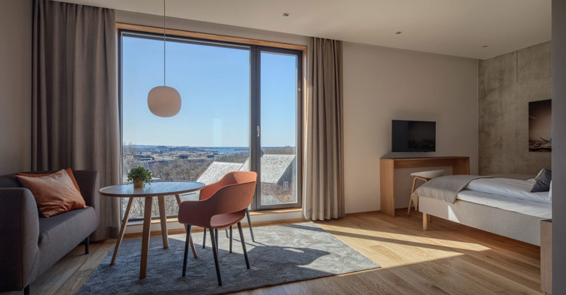 Hotellrom på Ydalir. 