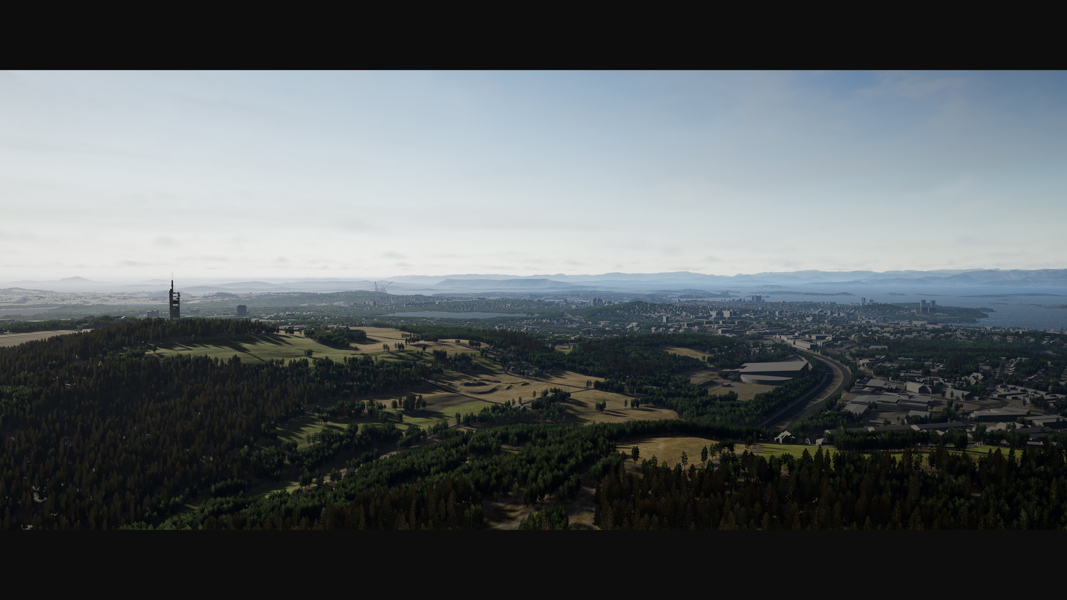 Bilde av ullanhaugstårnet i bymodellen