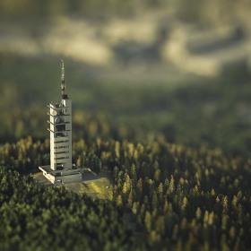 Bilde av ullanhaugstårnet i bymodellen
