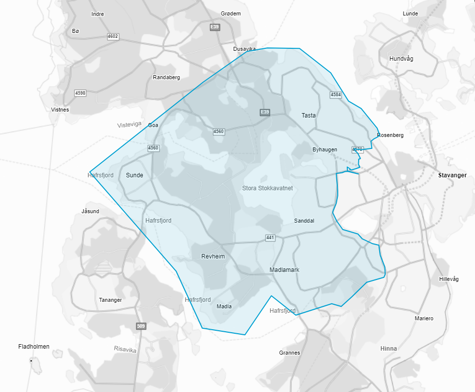 These parts of Stavanger should boil water: Madla, Stokka, Tasta, Vardeneset, Kvernevik, Sunde og Byhaugen.