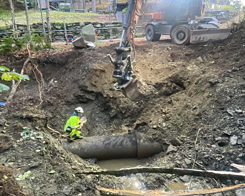 hovedvannledningen stokka