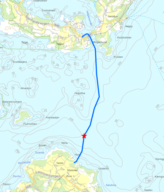 Kart over vannledningen