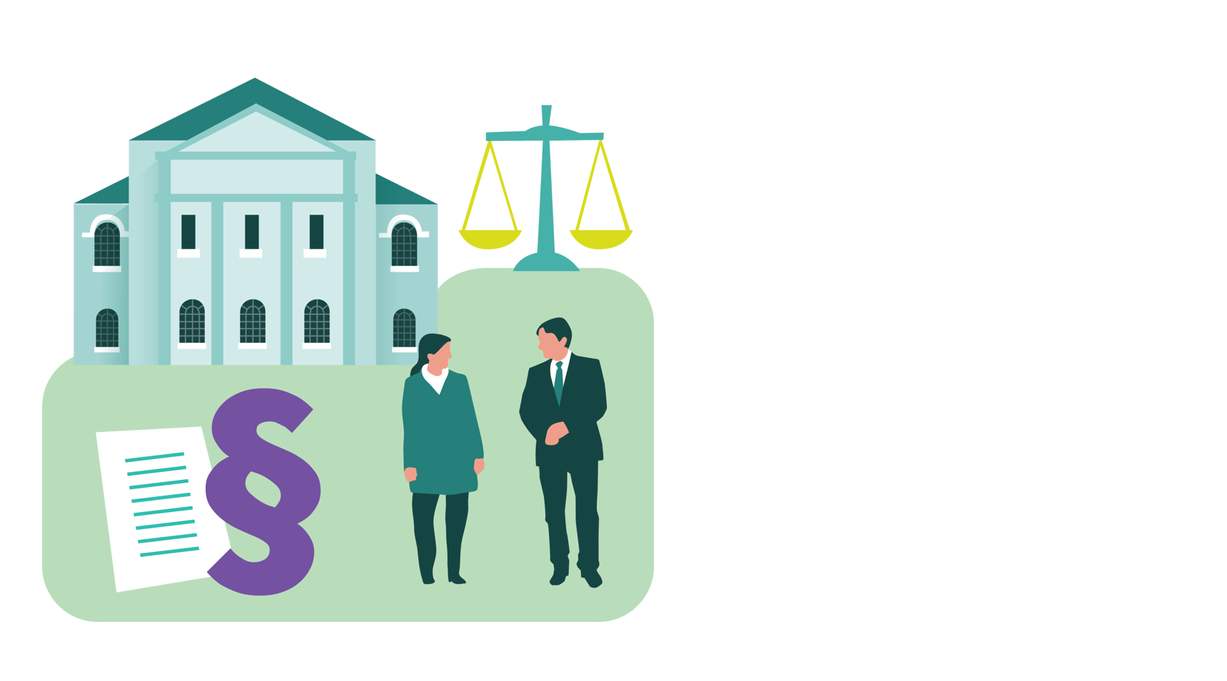 Offentlig ansatte, paragraftegn, vekt og rådhus.