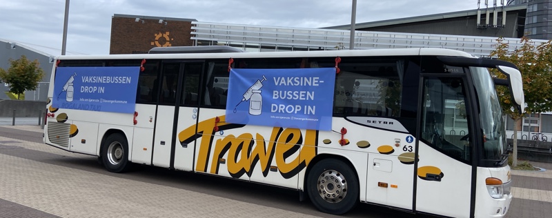 Vaksinebussen i Stavanger.