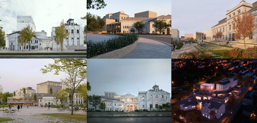 De seks arkitektteamene som ble valgt ut til å delta i konkurransen om å tegne nytt teater- og museumsbygg, har nå levert løsningsforslagene sine.