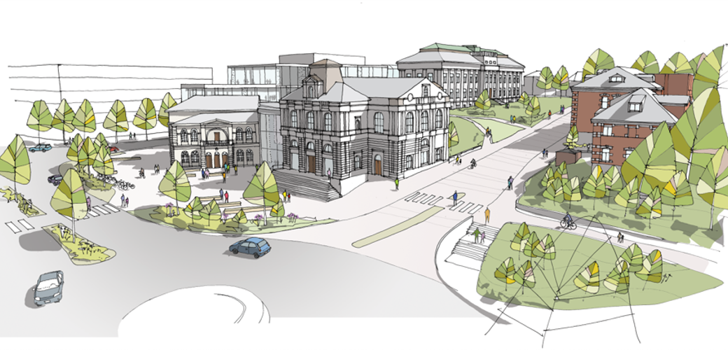 Konseptskisse. Illustrasjon: Bark Arkitekter og studio hoh Konseptskisse. Illustrasjon: Bark Arkitekter og studio hoh