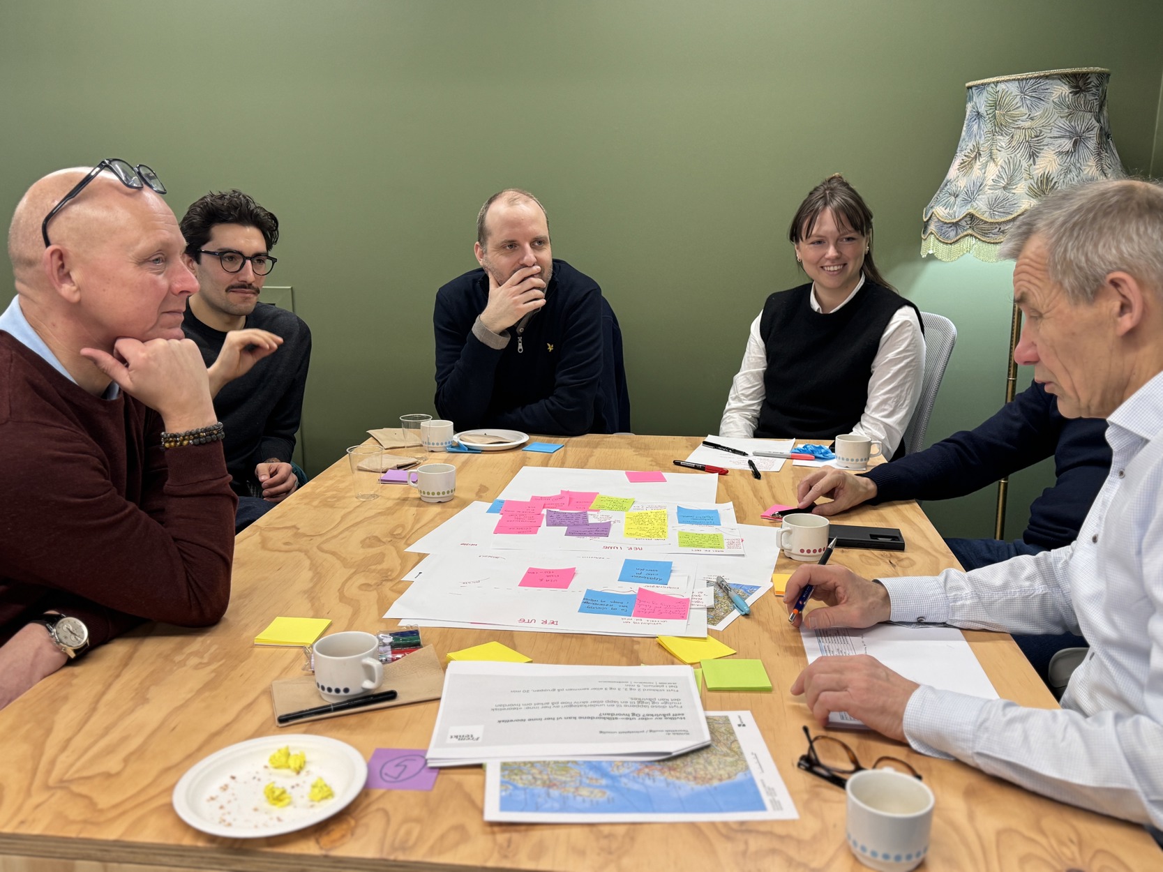 Verkstedsdeltakere i gruppe 5: Tore Meinert - Rogaland Fylkeskommune, Reber Iversen - Maritime Clean Tech, Søren Djørup - NORCE, Anna K. Enerstvedt - Stavanger kommune) og Morten Rye-Larsen - ACUS.