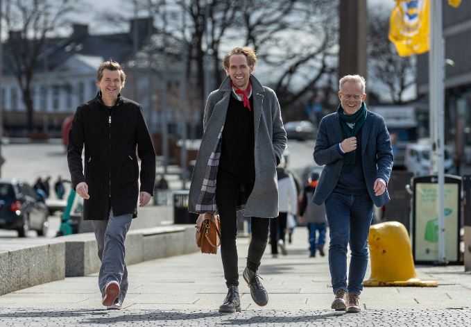 Stavangeroratoriet: Prosjektleder Gaute Aadnesen, komponist Anders Brunvær Hauge og forfatter Tore Renberg.