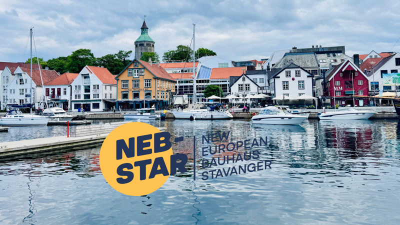 Plakat til NEB-STAR frokostmøte, Vågen i Stavanger med NEB-STAR logo
