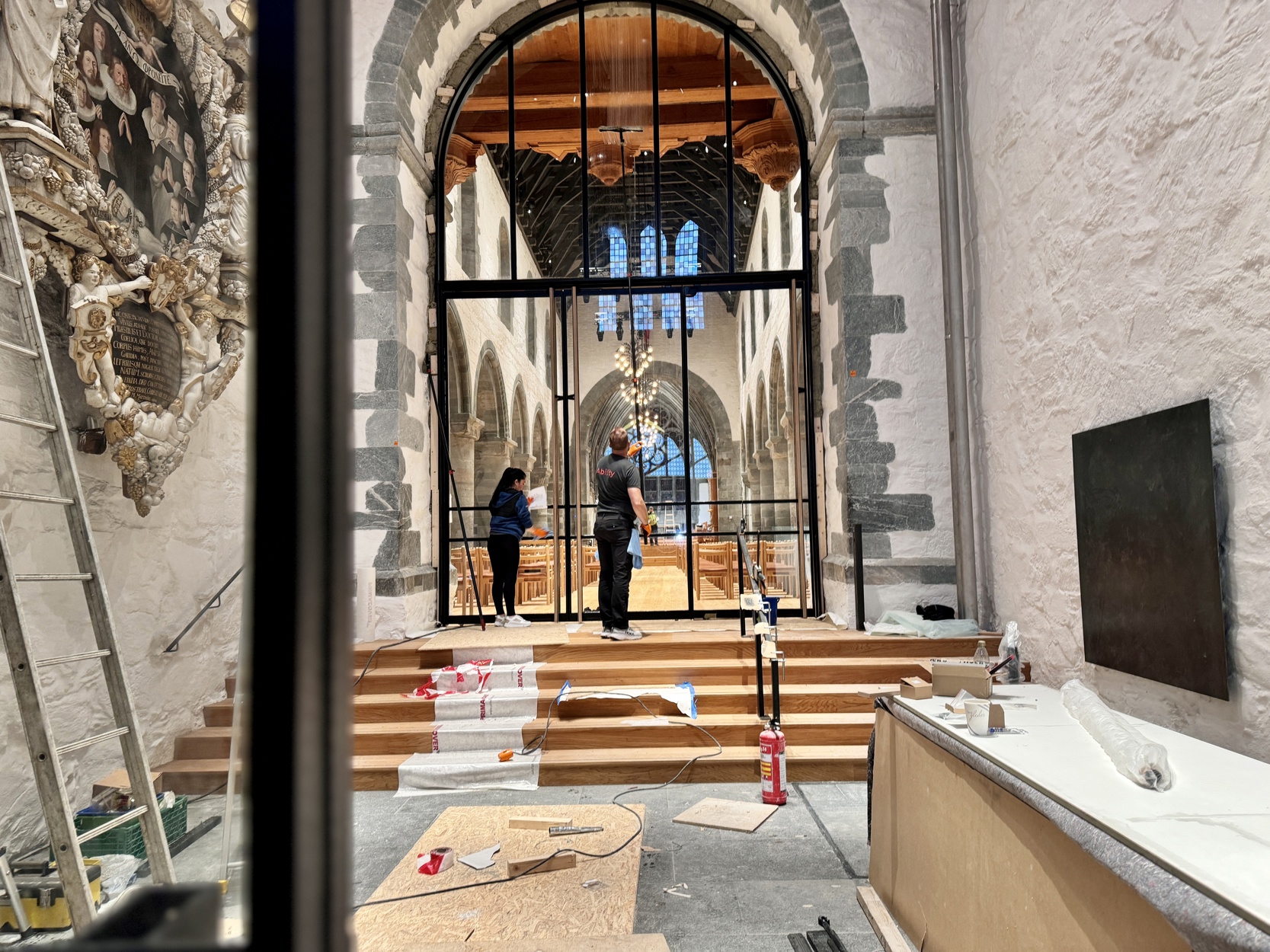 Den nye forhallen til Stavanger domkirke.