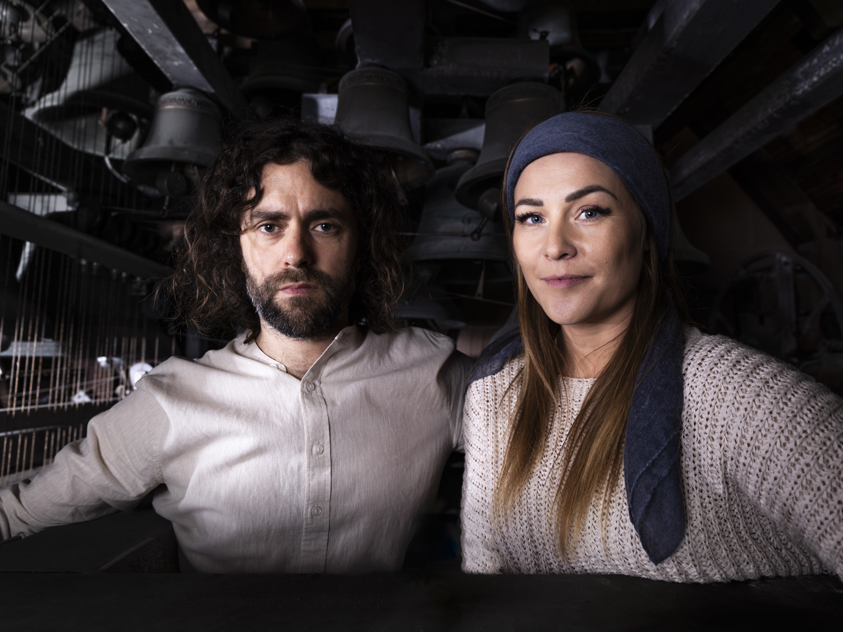 Skuespiller Torbjørn Berglund Eriksen og Inger Lise Hope i rollene som Jesus og Maria Magdalena