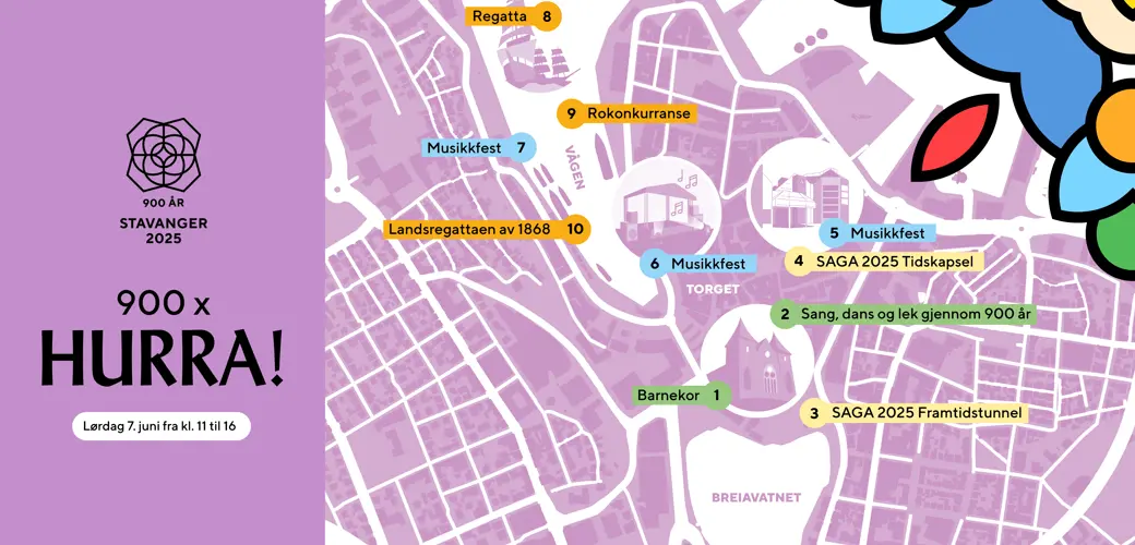 Kart over 900 v HURRA!