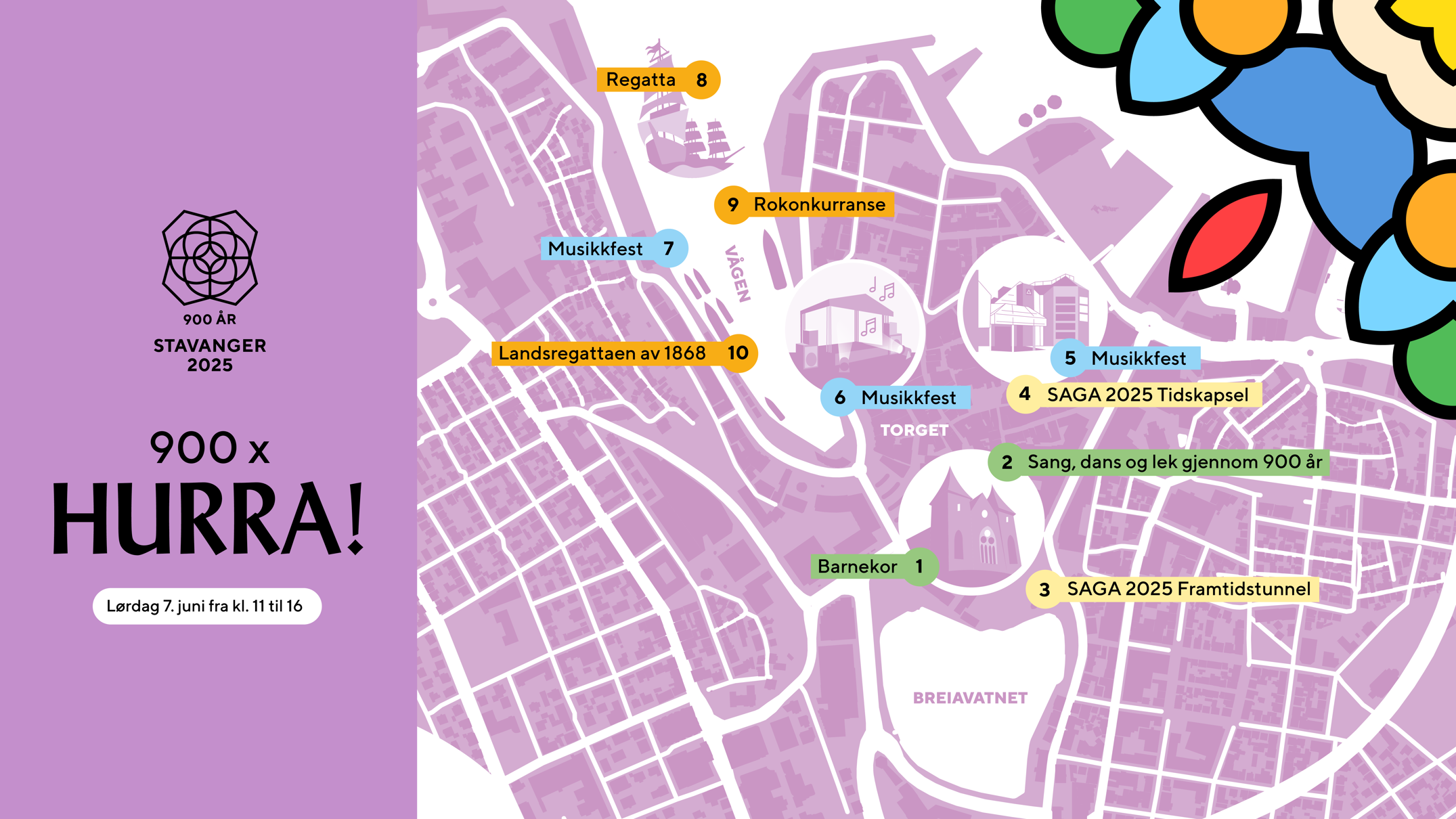 Kart over 900 v HURRA!