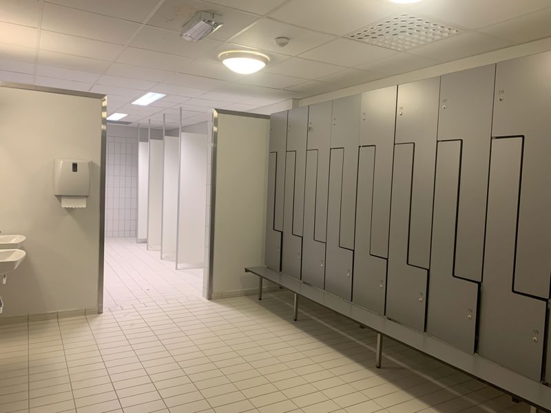Garderoben i Rennesøyhallen