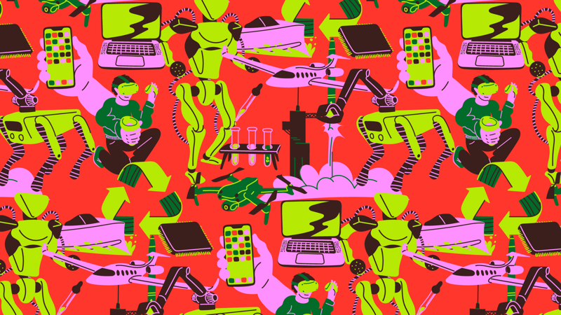 Teknologi og industri illustrasjon