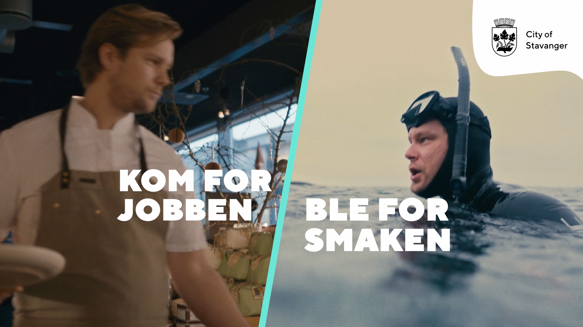 Tobias på jobb som kokk - Tobias dykker etter råvarer i havet