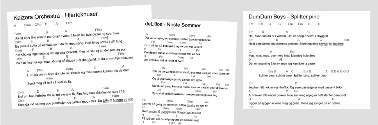 Besifring og sangtekster