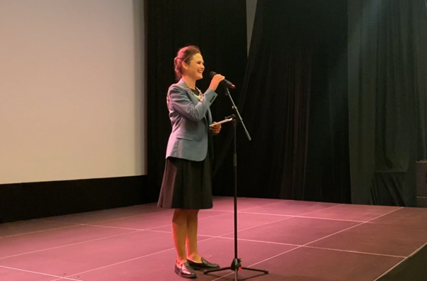 Ordfører Kari Nessa Nordtun åpnet konferansen som markerer startskuddet for prosjekt Heltidskultur i Stavanger kommune. Ordfører Kari Nessa Nordtun på scene.