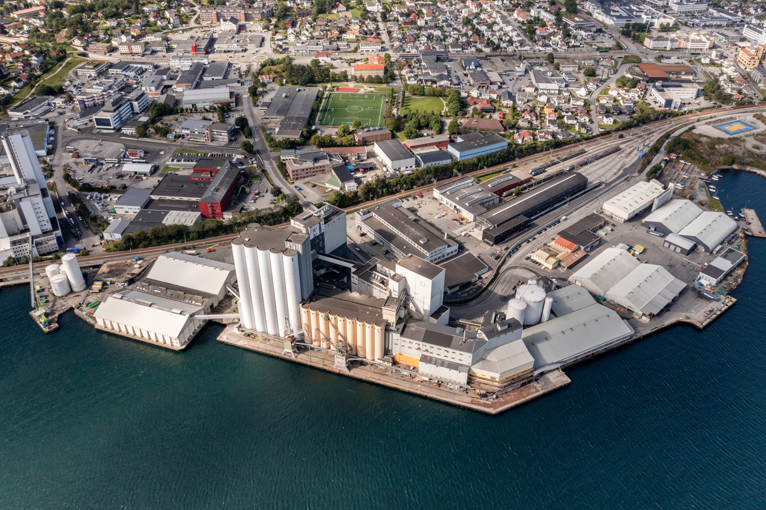 Dronebilde Felleskjøpet i Hillevåg