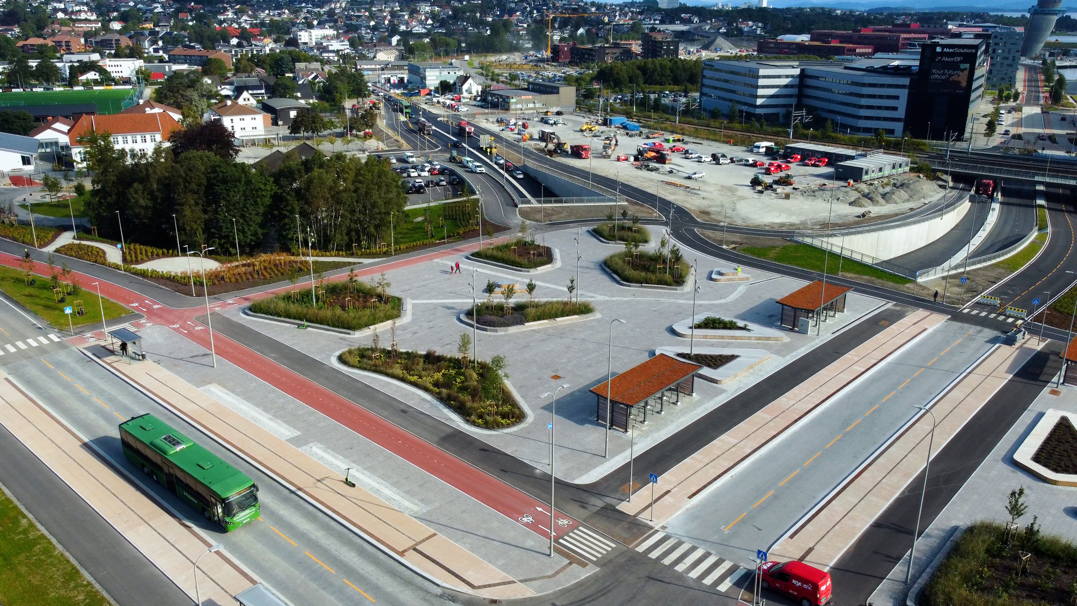 Dronebilde av "Lokket" på Jåttå