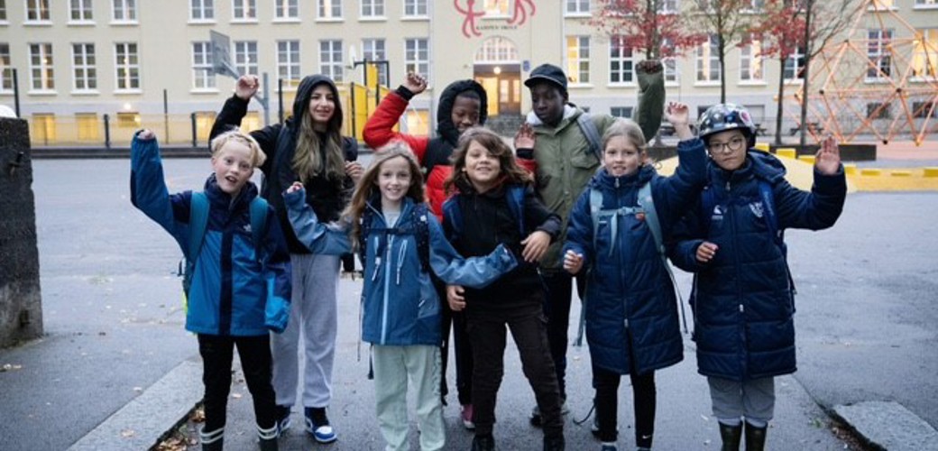 Glade barn jubler på Kampen skole Glade barn jubler på Kampen skole