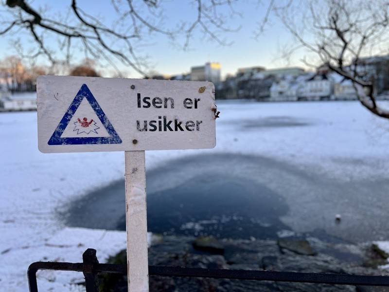 Usikker is ved Breiavatnet