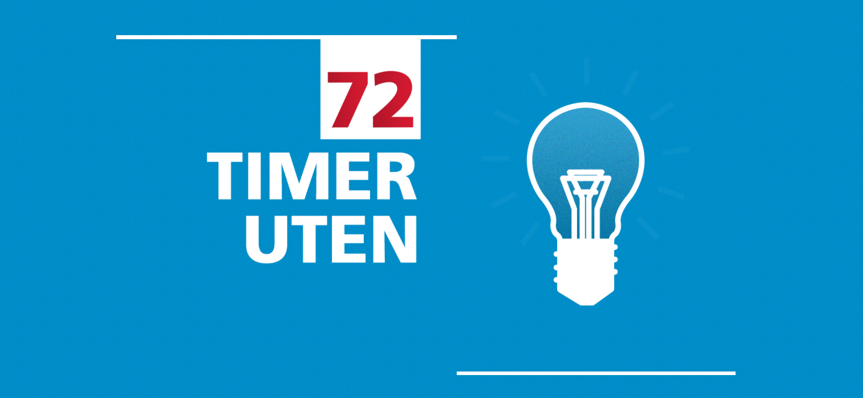 Illustrasjon av en vannkran og teksten: "72 timer uten"