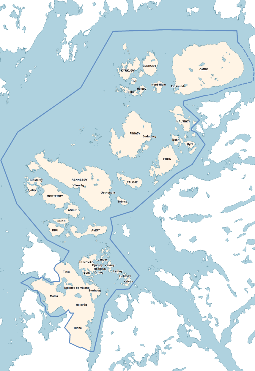 Figur 4 Kommunedeler og øyer i Nye Stavanger