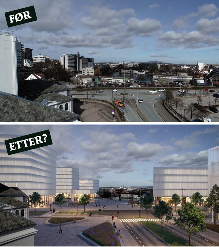 Akropolis før og etter sentrumsplanen