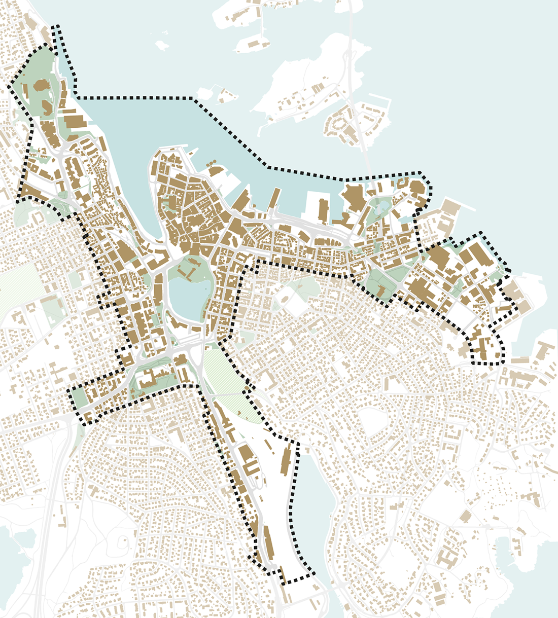 Grense for planområdet