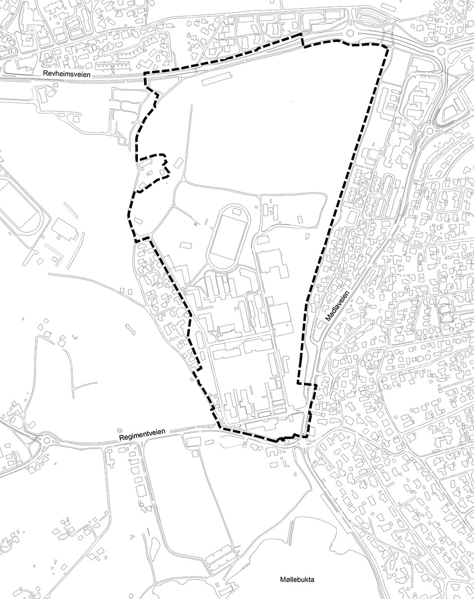Oversiktskart med plangrense Oversiktskart med plangrense