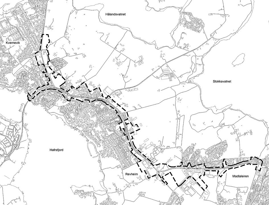 Oversiktskart med plangrense Oversiktskart med plangrense